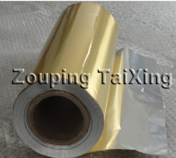 golden aluminium foil with pp film